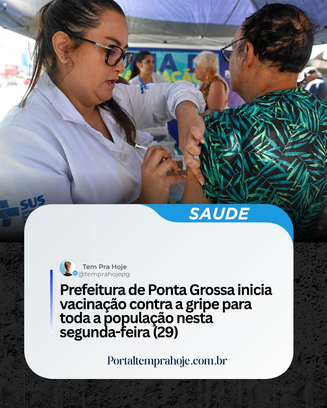 Prefeitura de Ponta Grossa inicia vacinação contra a gripe para toda a população nesta segunda-feira (29)
