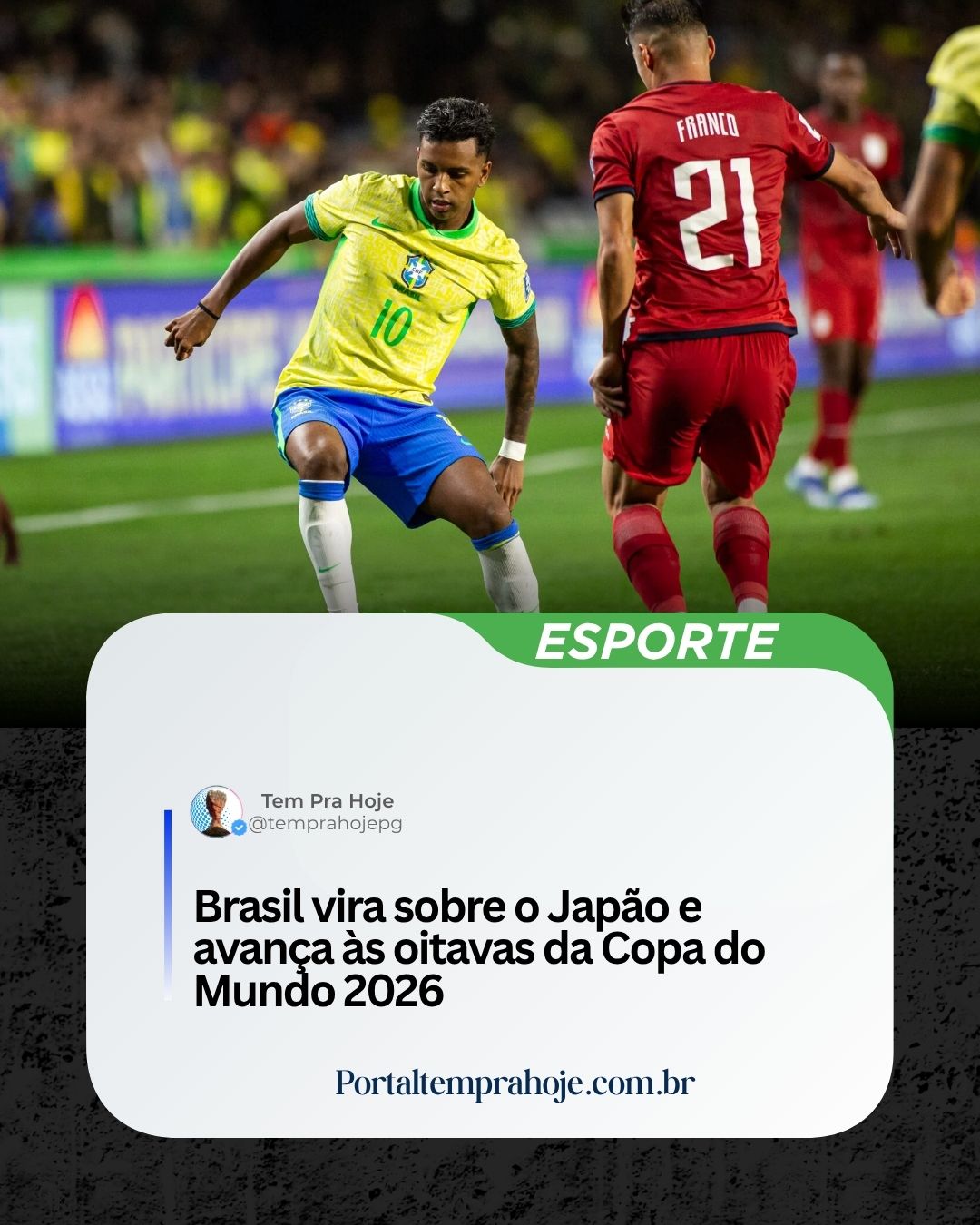Brasil vira sobre o Japão e avança às oitavas da Copa do Mundo 2026