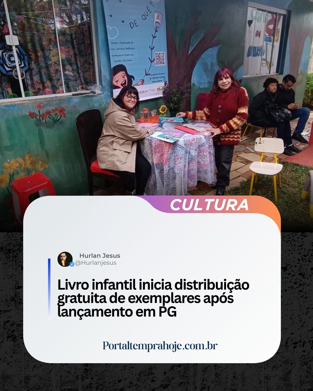 Livro infantil inicia distribuição gratuita de exemplares após lançamento em PG