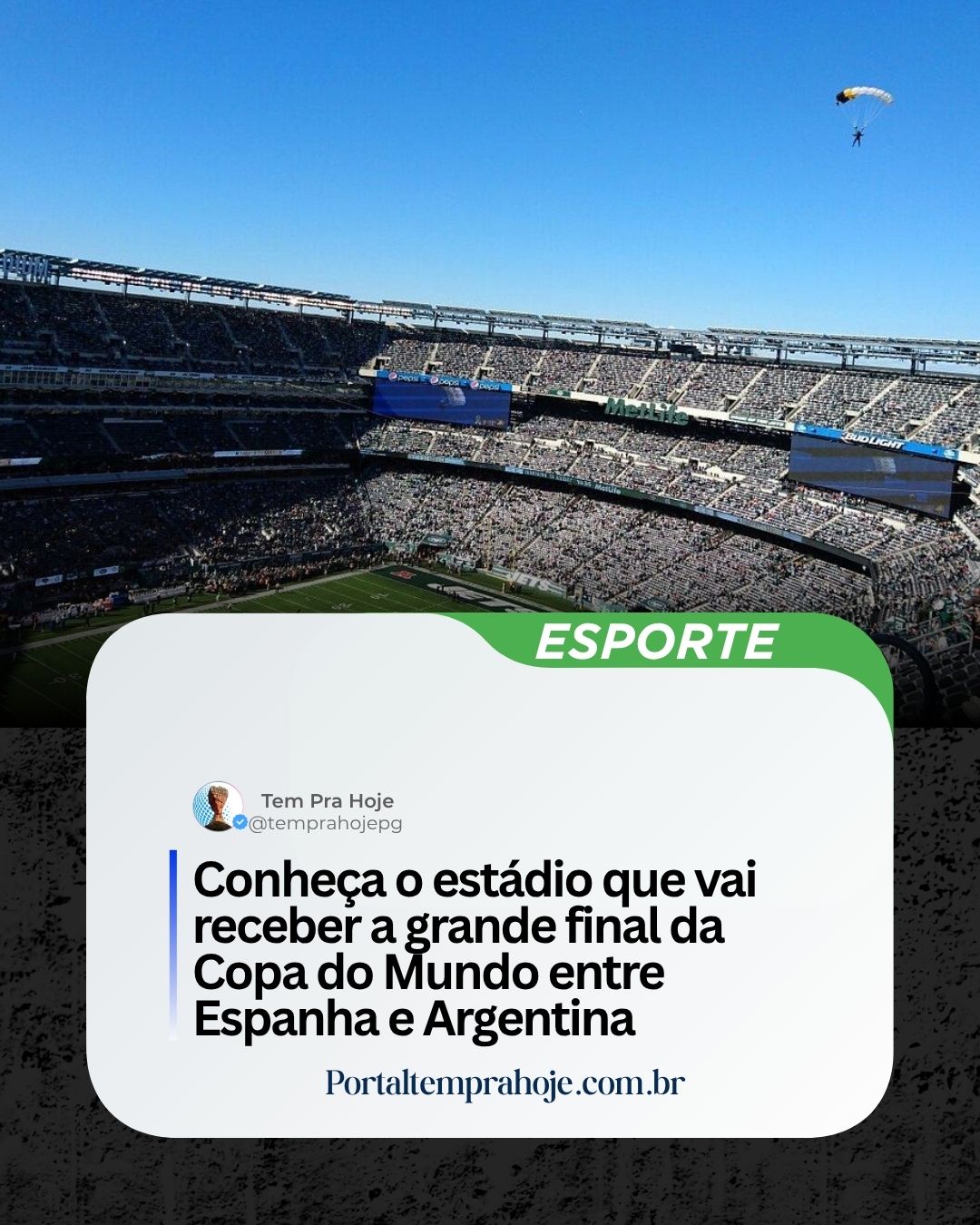 MetLife Stadium será o palco da final da Copa do Mundo
