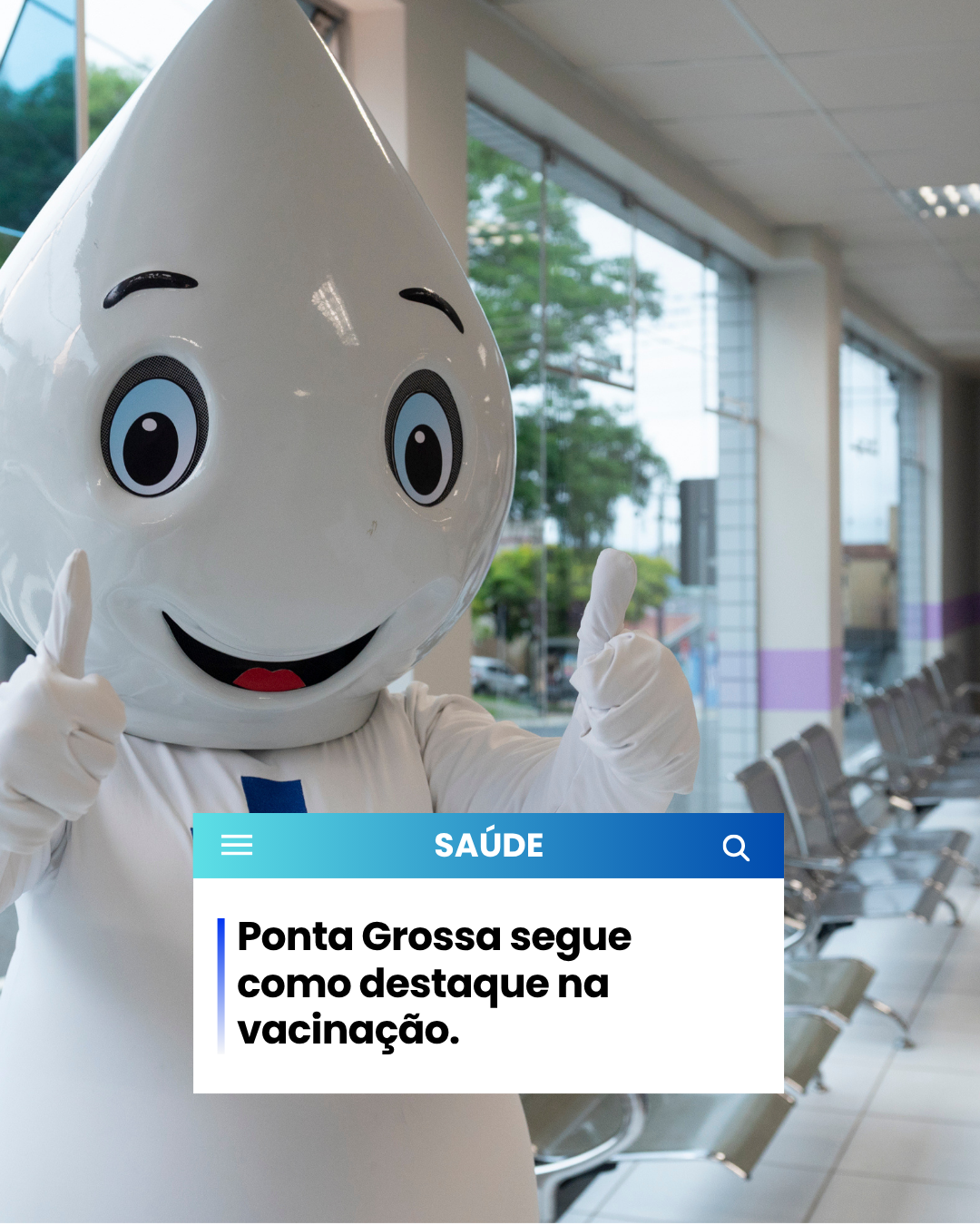 Centro Vacina PG é o 2º que mais vacinou no Paraná em 2026