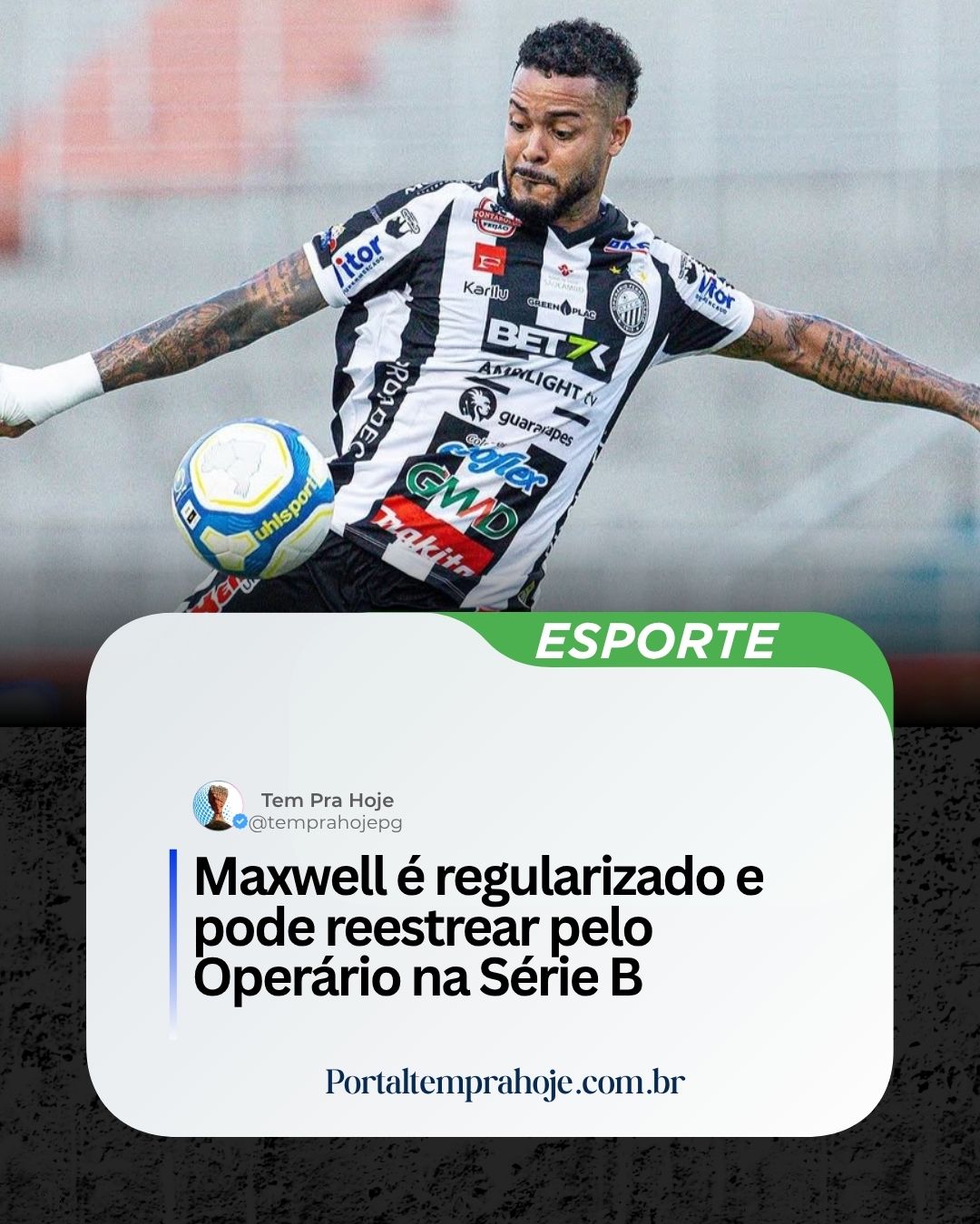 Maxwell é regularizado e pode reestrear pelo Operário na Série B