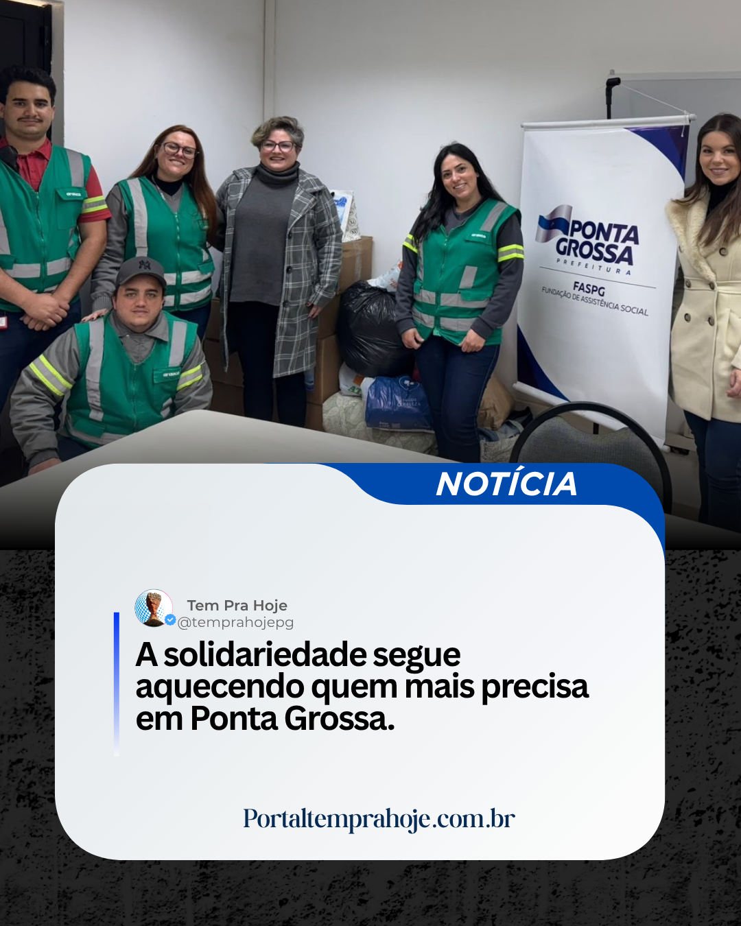 Empresas reforçam Campanha PG Sem Frio com doações de cobertores e agasalhos