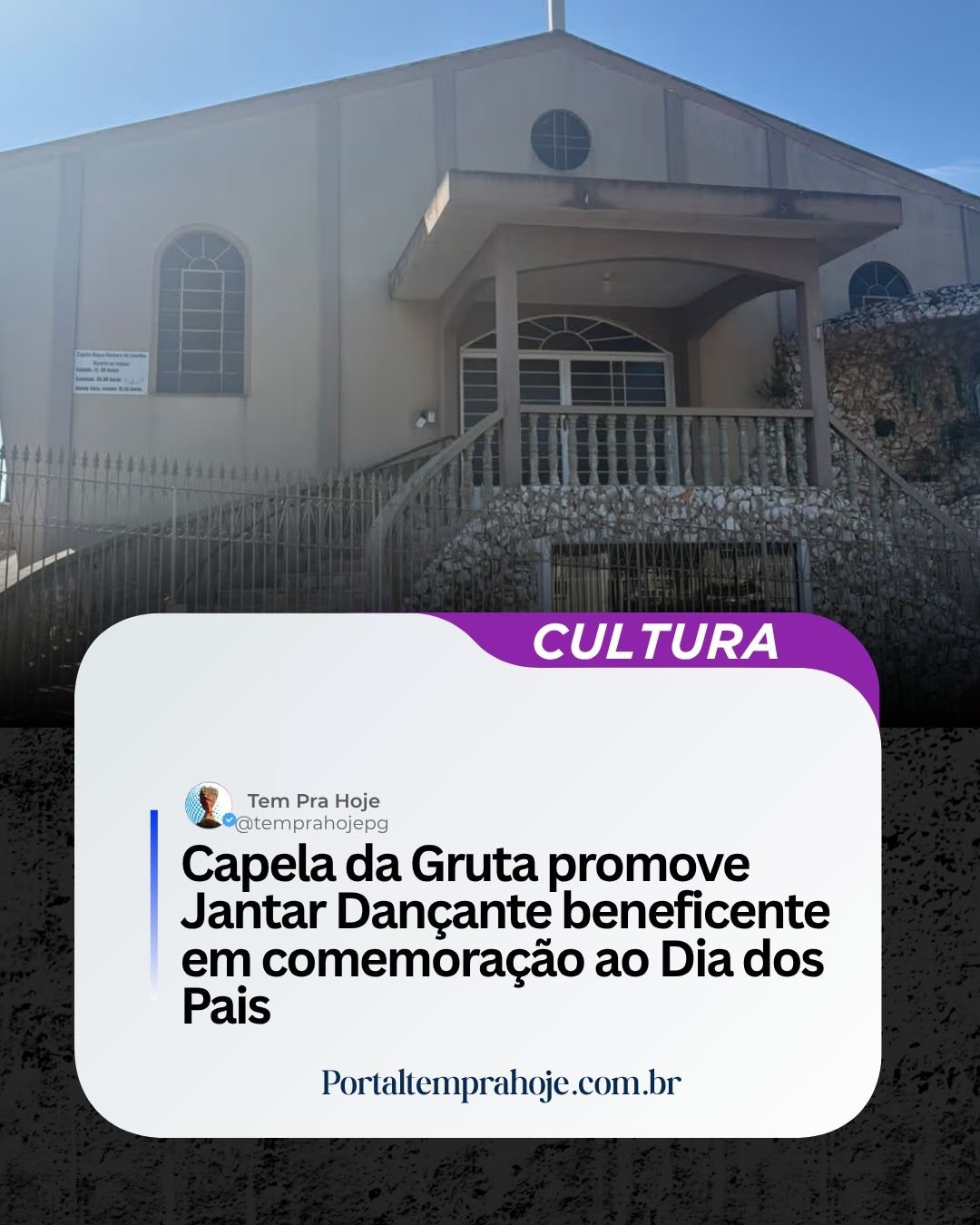 Capela da Gruta promove Jantar Dançante beneficente em comemoração ao Dia dos Pais