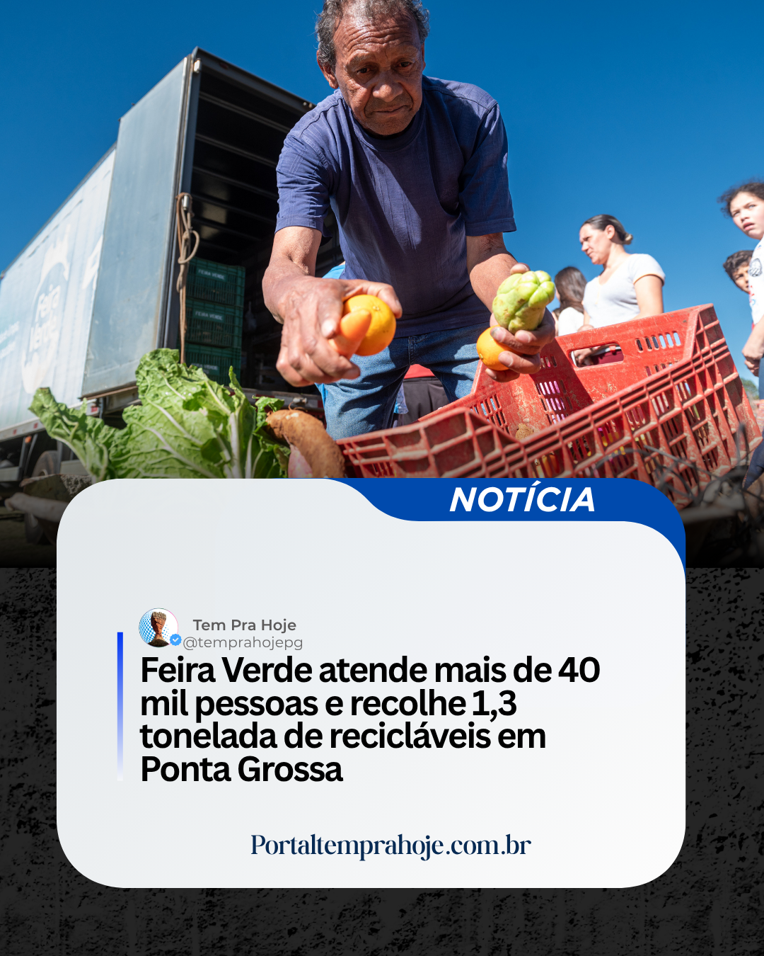 Feira Verde atende mais de 40 mil pessoas e recolhe 1,3 tonelada de recicláveis em Ponta Grossa