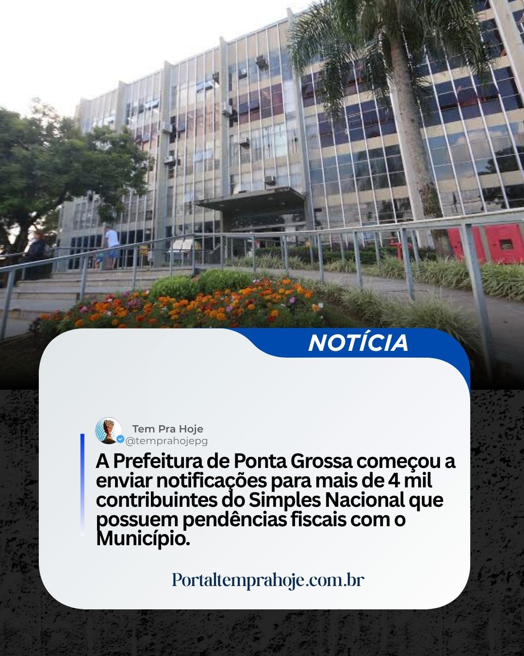 Prefeitura notifica mais de 4 mil empresas do Simples Nacional com débitos em Ponta Grossa