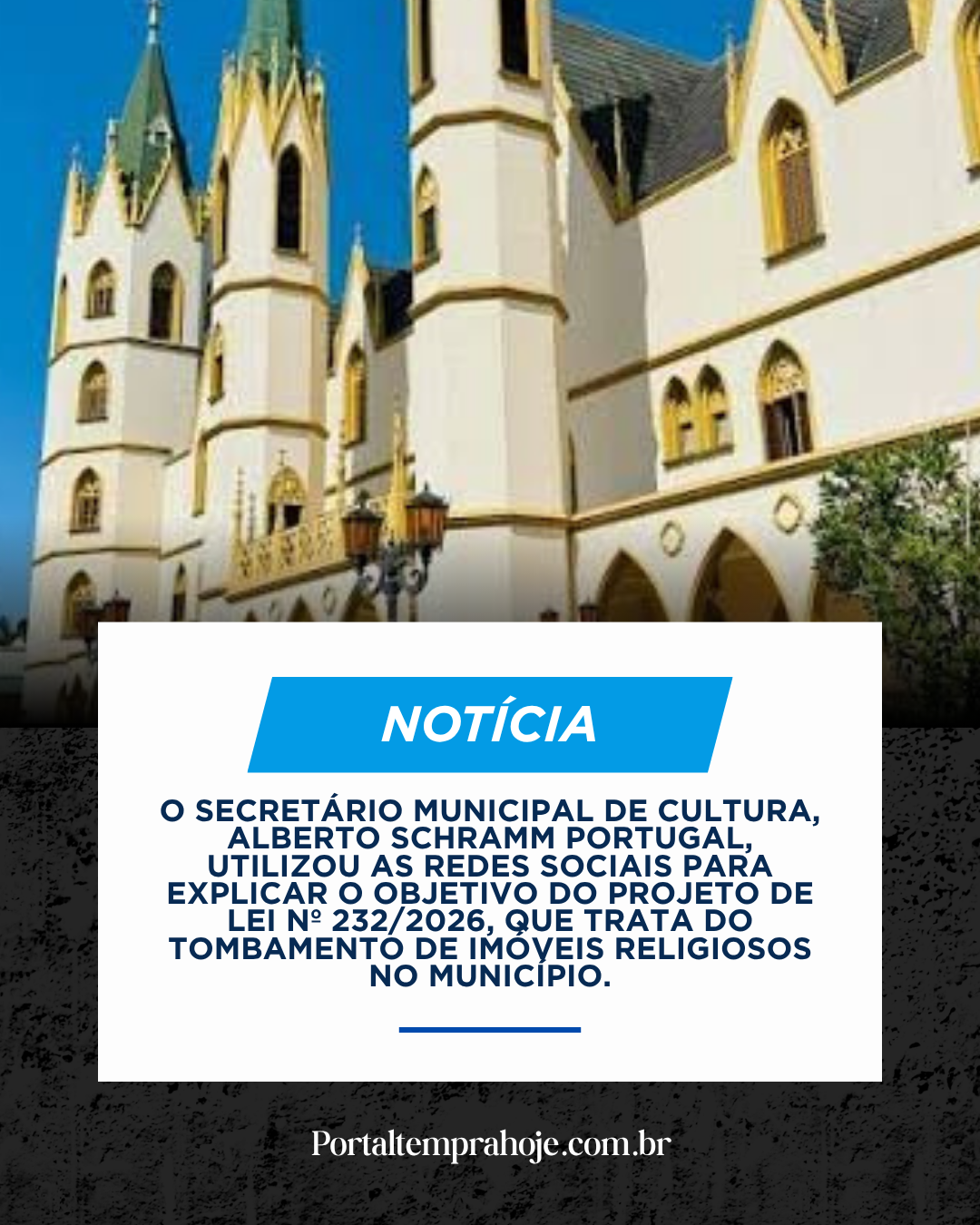 Secretário de Cultura reforça importância da preservação de igrejas históricas em Ponta Grossa