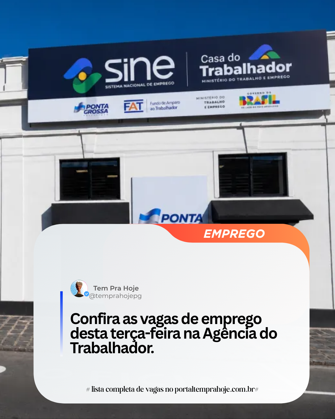 Confira as 352 vagas de emprego disponíveis no Sine de Ponta Grossa