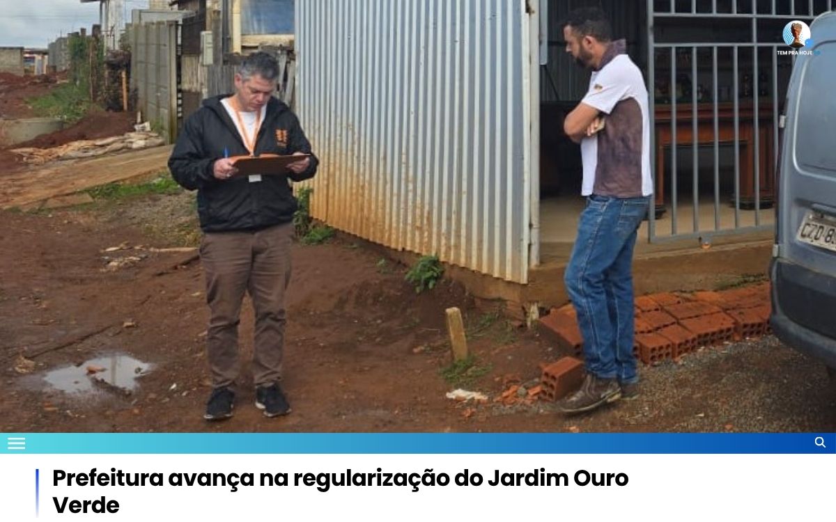 Prefeitura avança na regularização do Jardim Ouro Verde