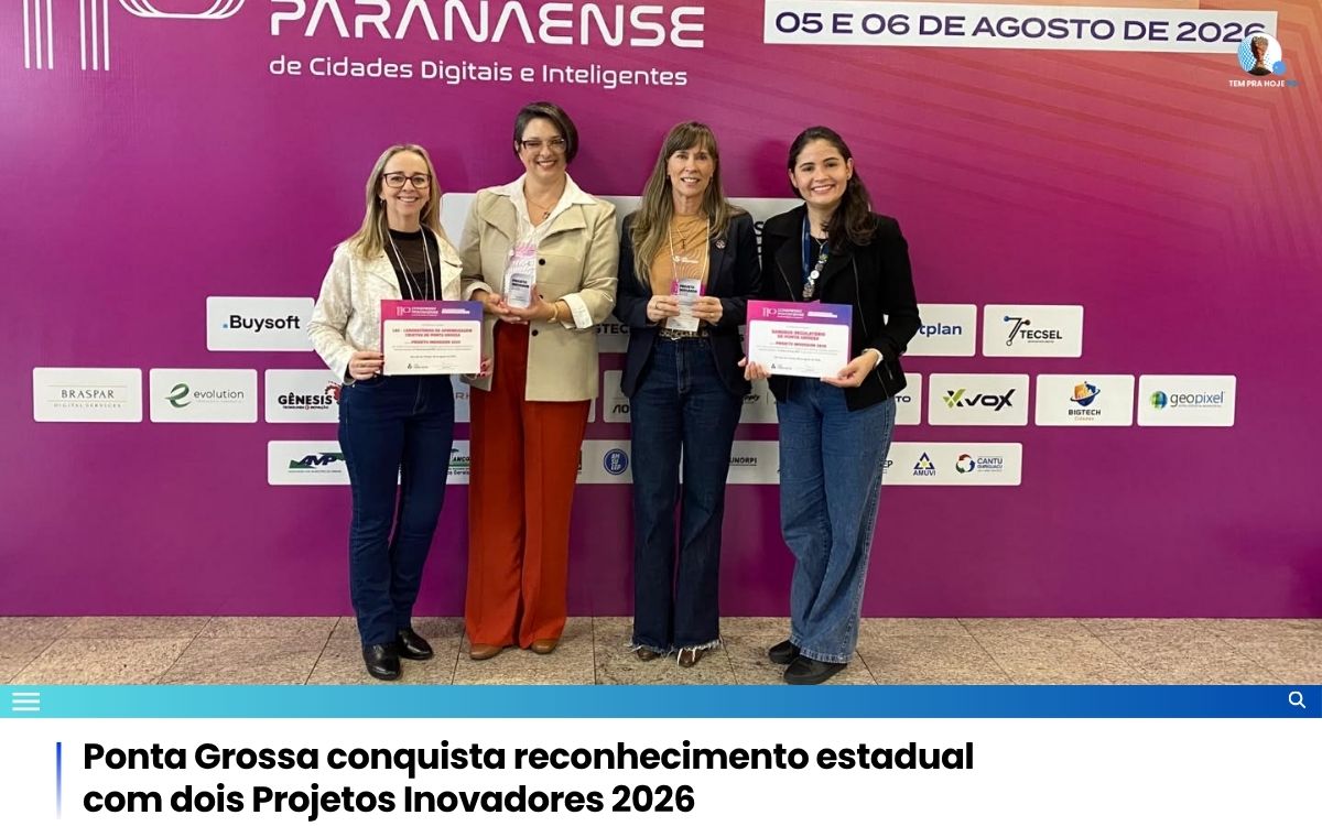 Ponta Grossa conquista reconhecimento estadual com dois Projetos Inovadores 2026