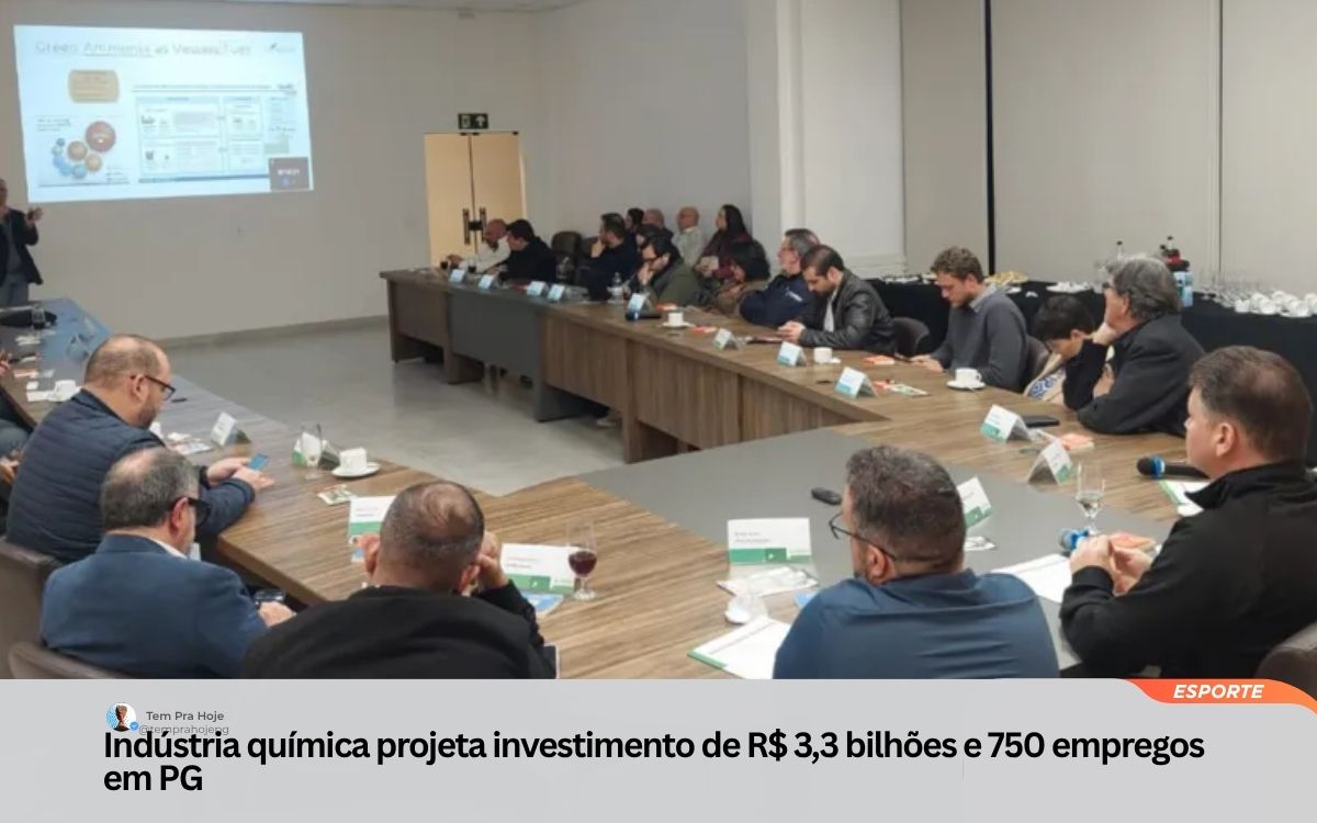 Indústria química projeta investimento de R$ 3,3 bilhões e 750 empregos em PG