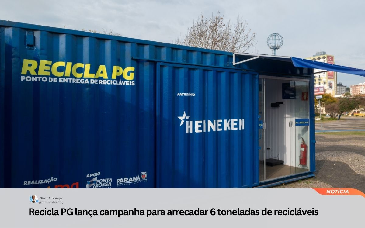 Recicla PG lança campanha para arrecadar 6 toneladas de recicláveis