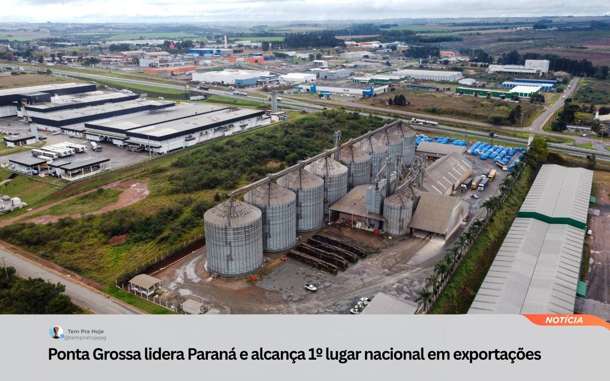 Ponta Grossa lidera Paraná e alcança 1º lugar nacional em exportações
