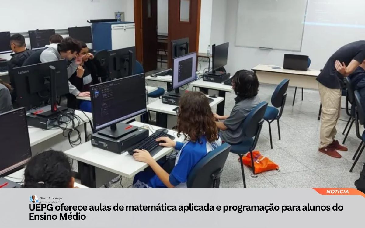 UEPG oferece aulas de matemática aplicada e programação para alunos do Ensino Médio