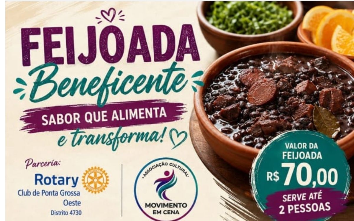 Associação Cultural Movimento em Cena promove primeira feijoada beneficente em parceria com Rotary