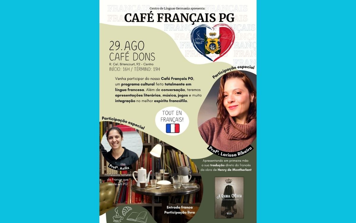 Café Français PG promove encontro com música, poesia e cultura francesa em Ponta Grossa