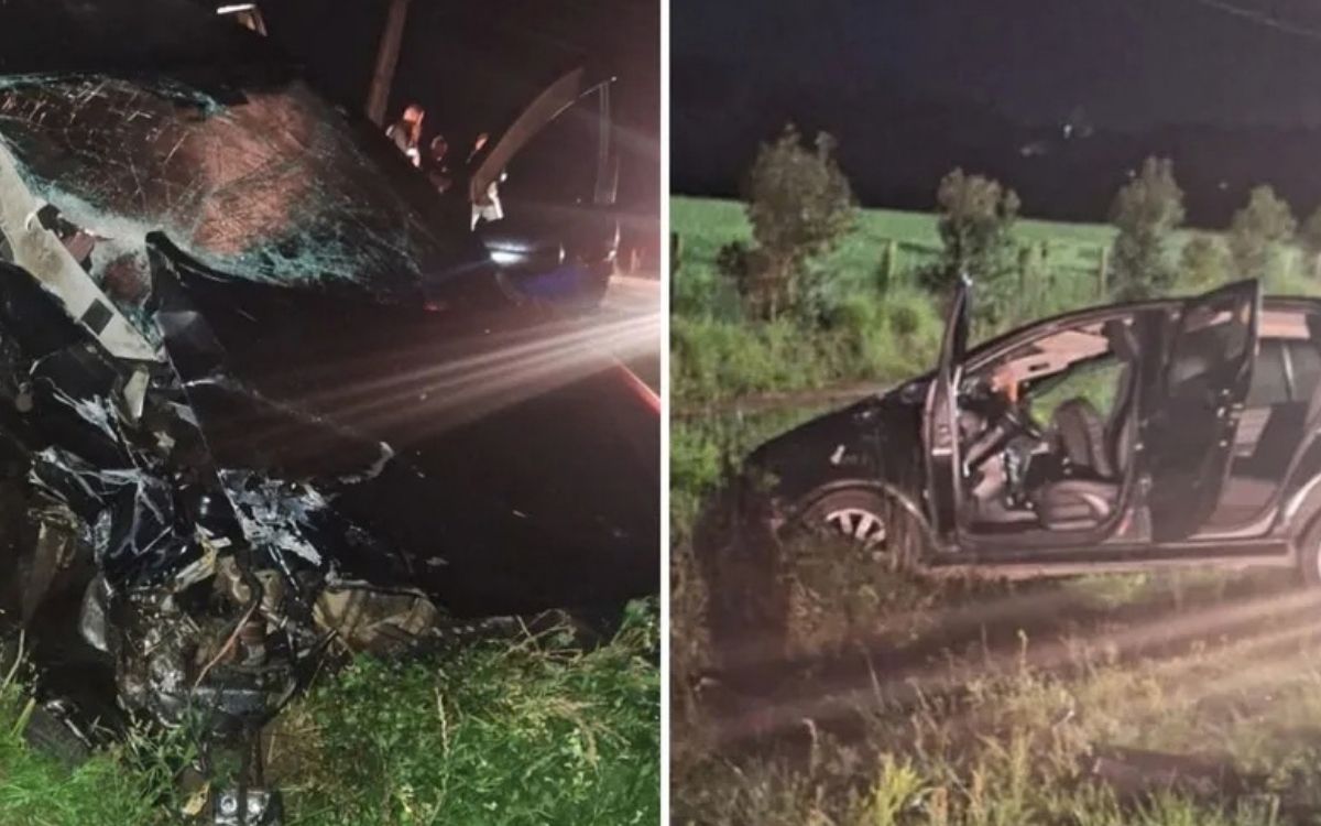 Colisão frontal entre carro e caminhão deixa quatro feridos em Imbituva