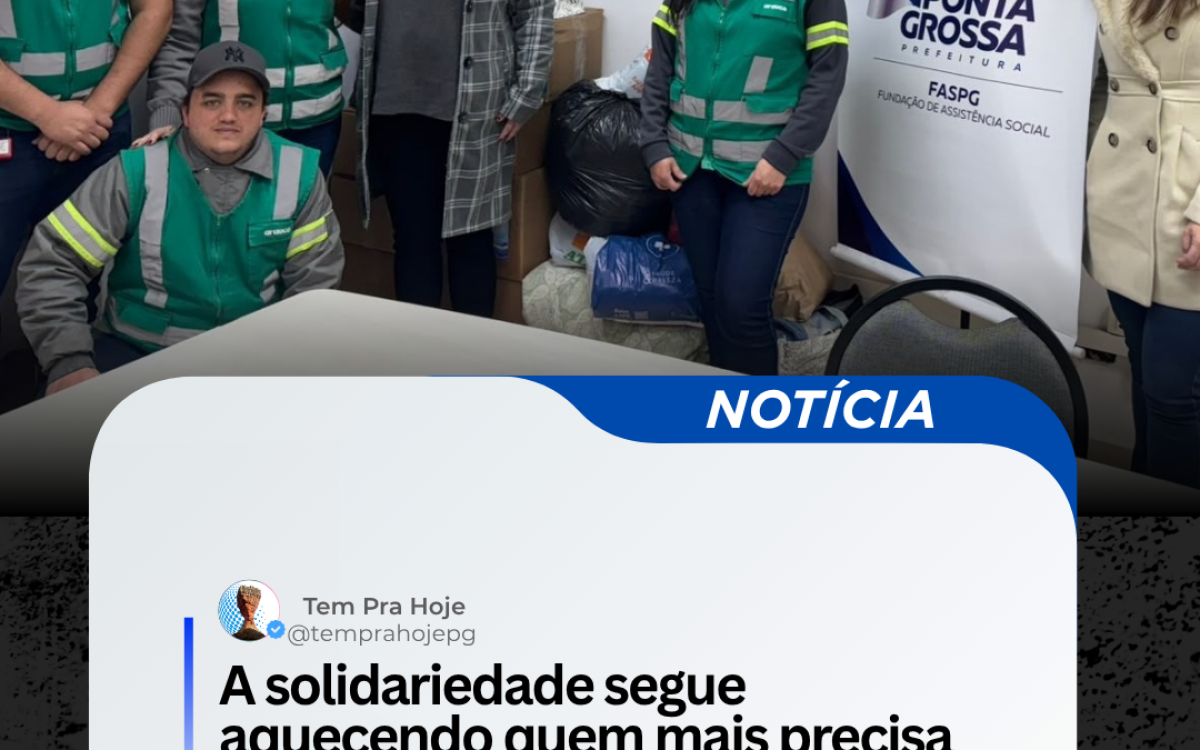 Empresas reforçam Campanha PG Sem Frio com doações de cobertores e agasalhos