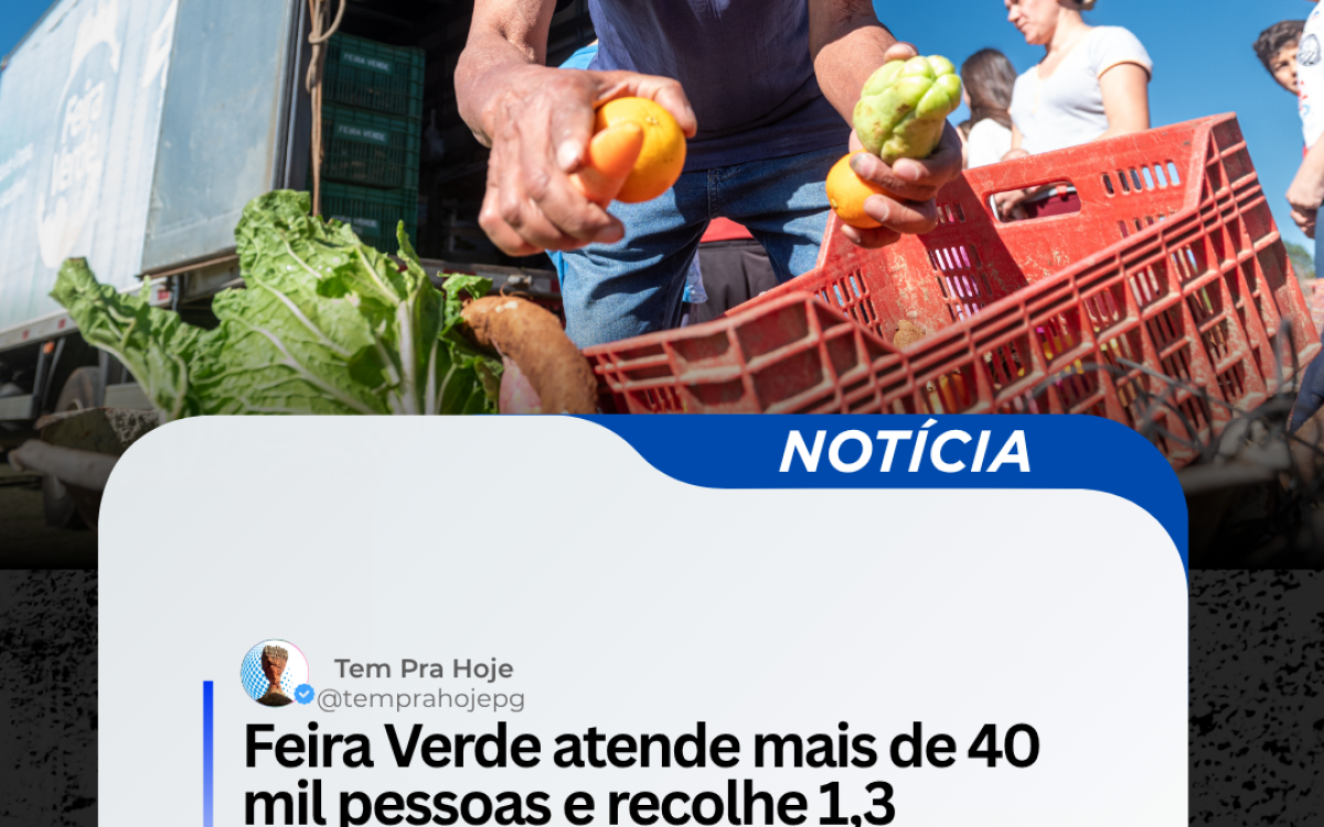 Feira Verde atende mais de 40 mil pessoas e recolhe 1,3 tonelada de recicláveis em Ponta Grossa