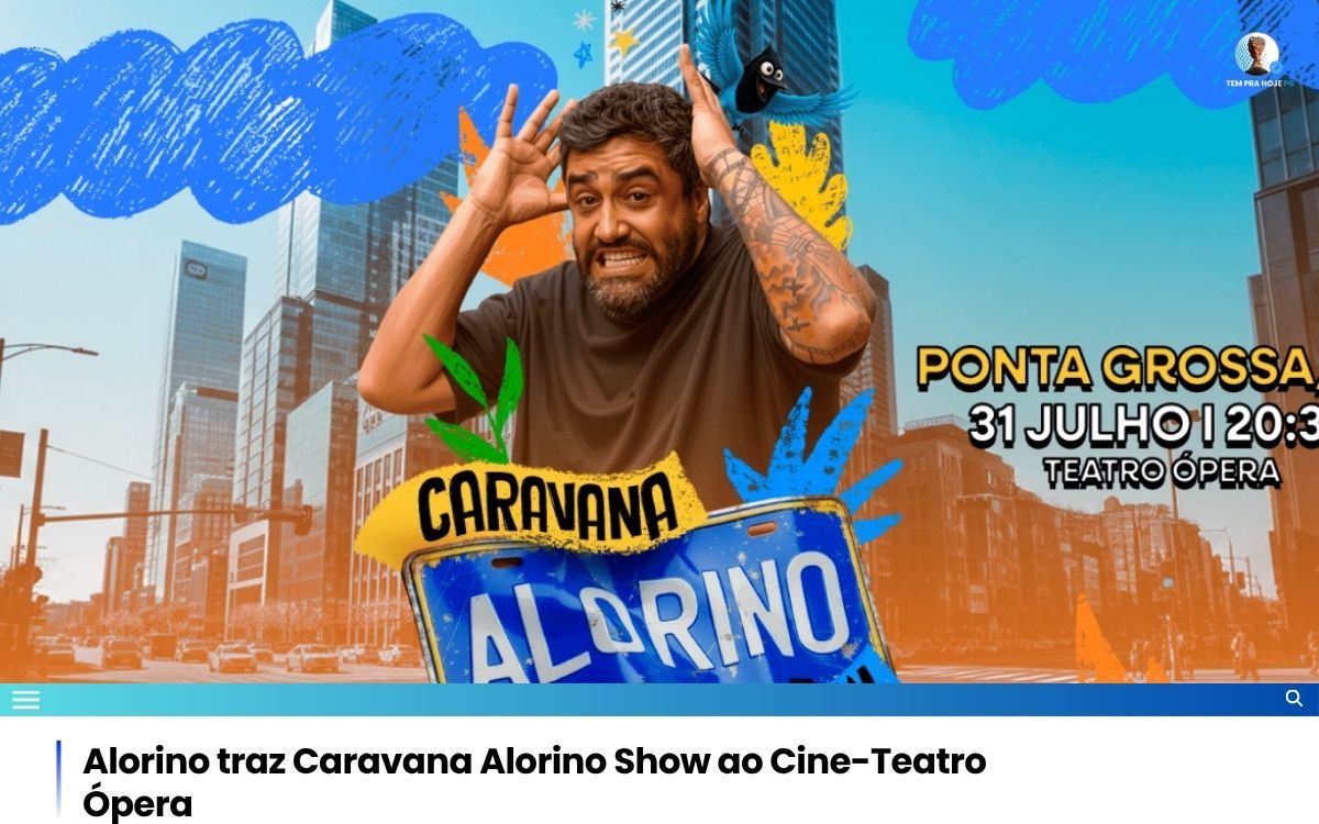 Alorino traz Caravana Alorino Show ao Cine-Teatro Ópera