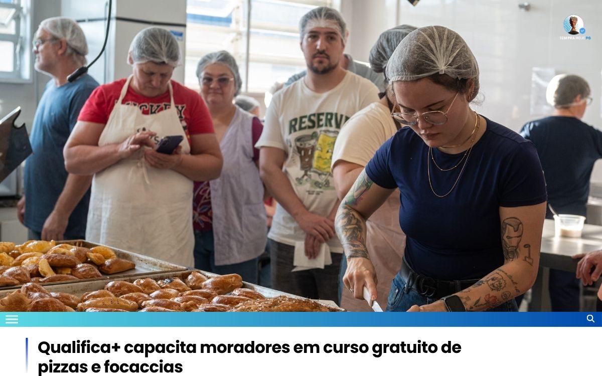 Qualifica+ capacita moradores em curso gratuito de pizzas e focaccias